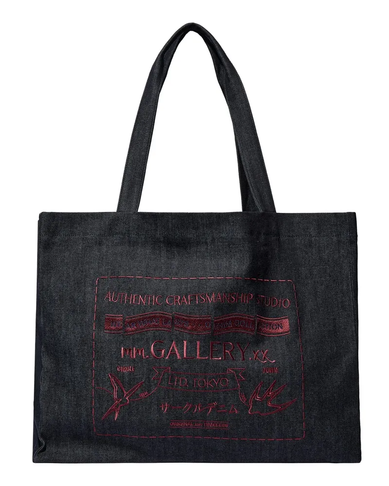 Mos Mosh Denim Tote Bag aus Baumwolle in Blau