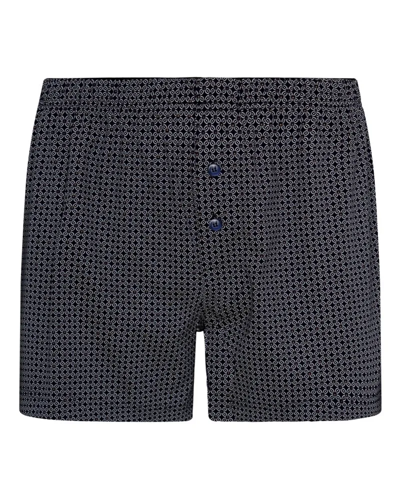 Novila Boxershorts mit Jaquard-Muster in Jersey-Qualität in Marine