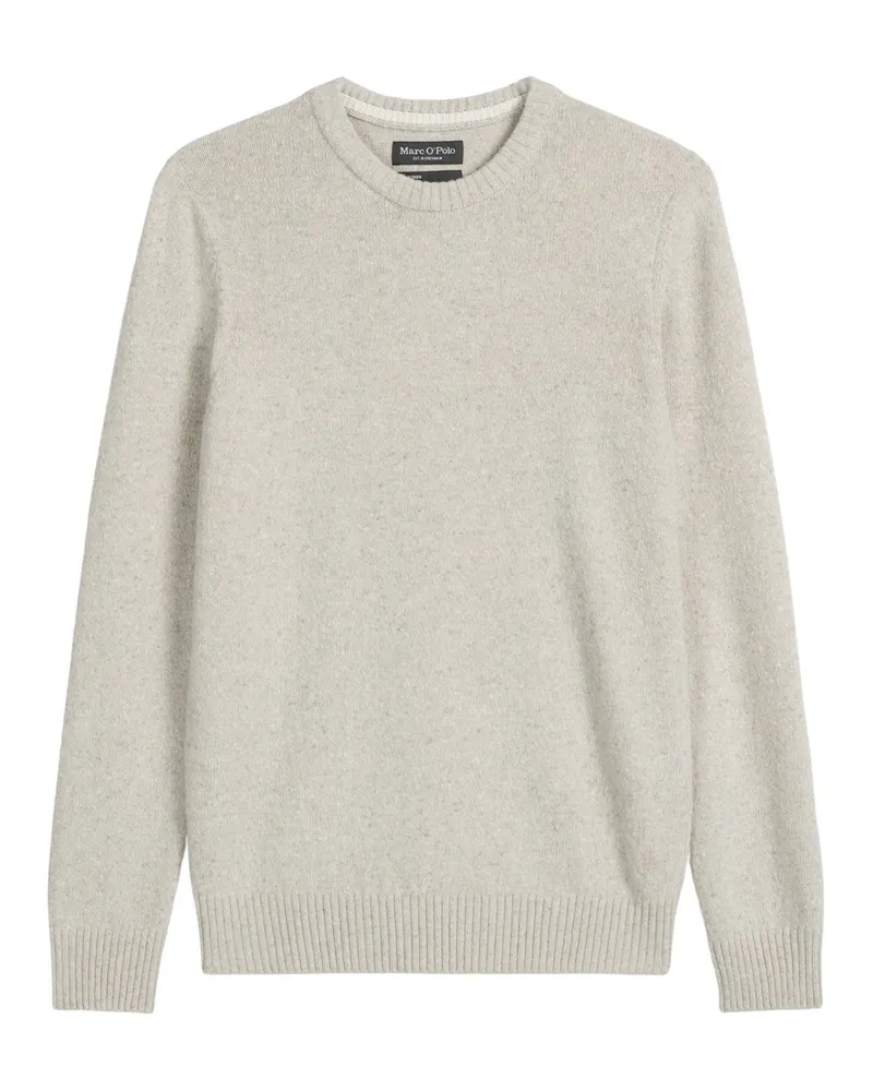 Marc O'Polo Pullover aus gesprenkeltem Tweedgarn, Regular Fit in Beige