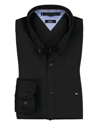 Tommy Hilfiger Hemd mit Stretchanteil, Slim Fit Schwarz