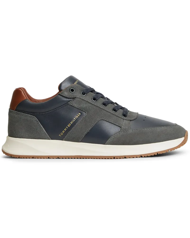 Tommy Hilfiger Sneaker aus Veloursleder und Glattleder in Marine