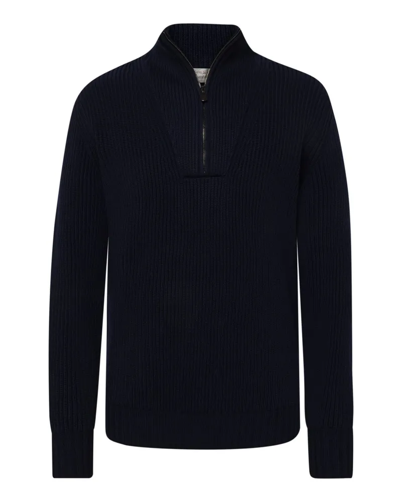 Fred Perry Troyer in Rippstrick-Optik in Schwarz
