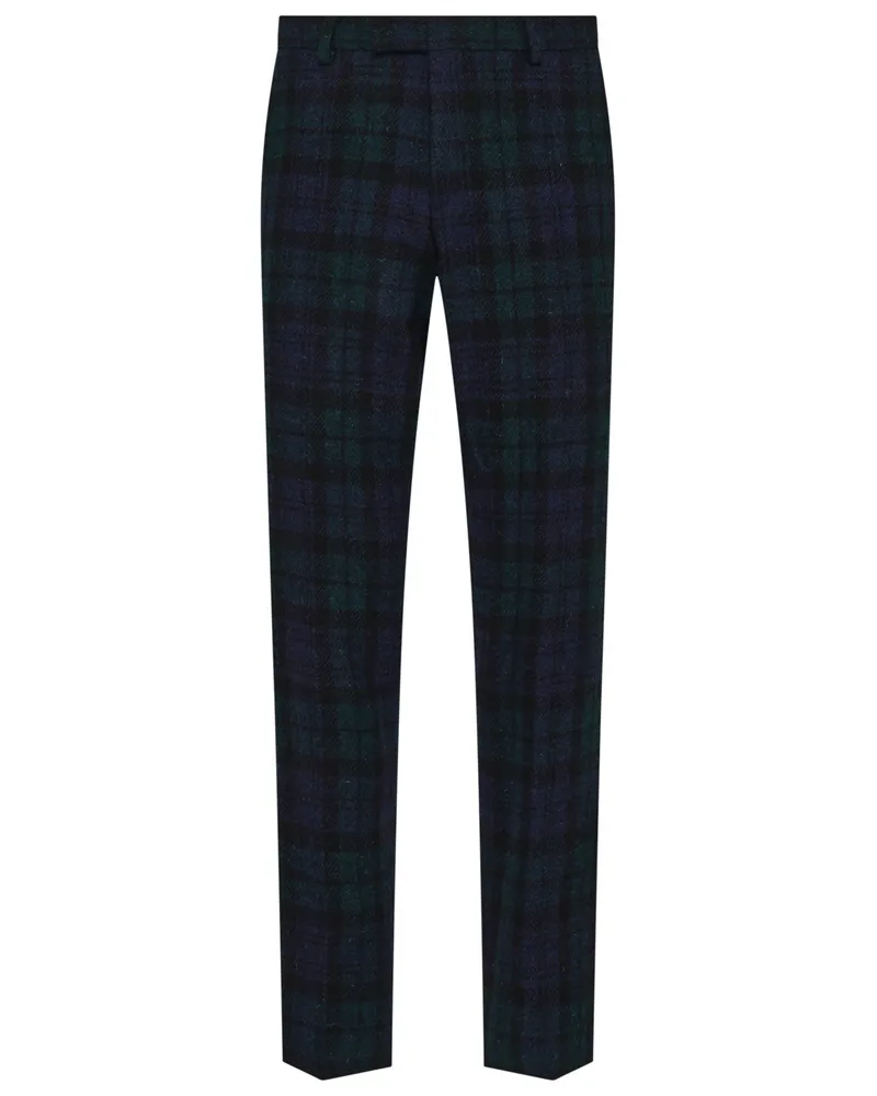 Wellington of Bilmore Harris Tweed-Hose Mr. Miller mit Fischgrätmuster, Regular Fit in Schwarzblau