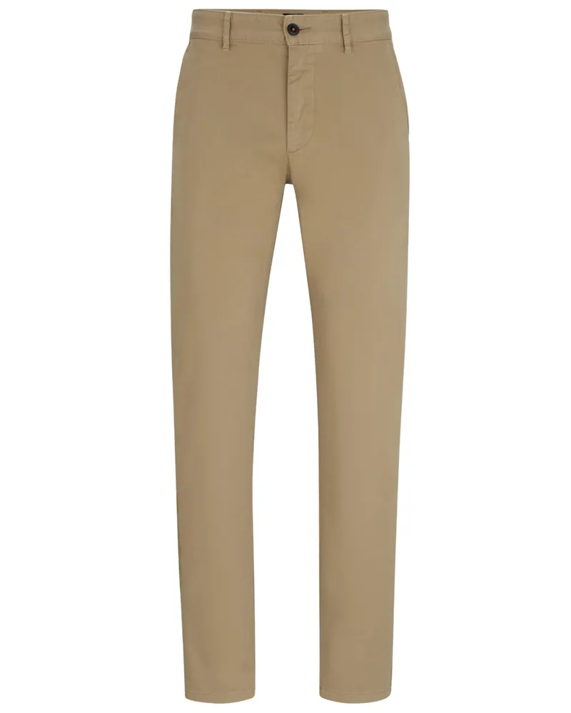HUGO BOSS Chino mit Stretchanteil, Slim Fit in Sand