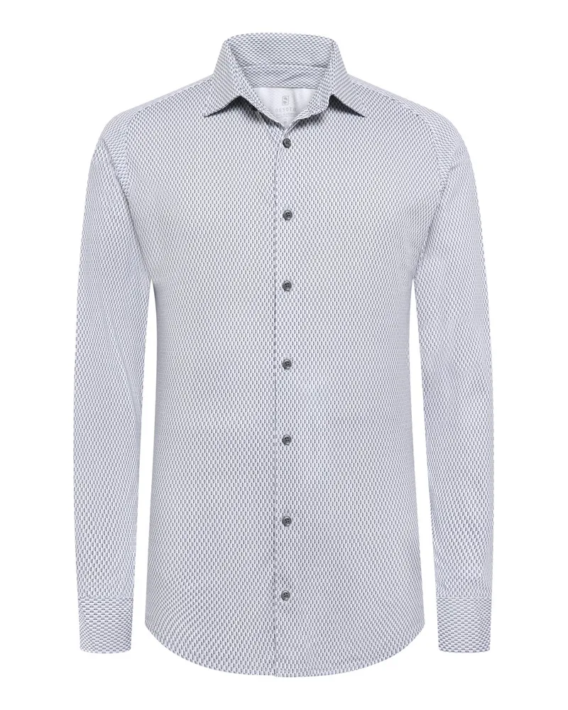 DESOTO Jerseyhemd aus Baumwolle mit Muster in Beige