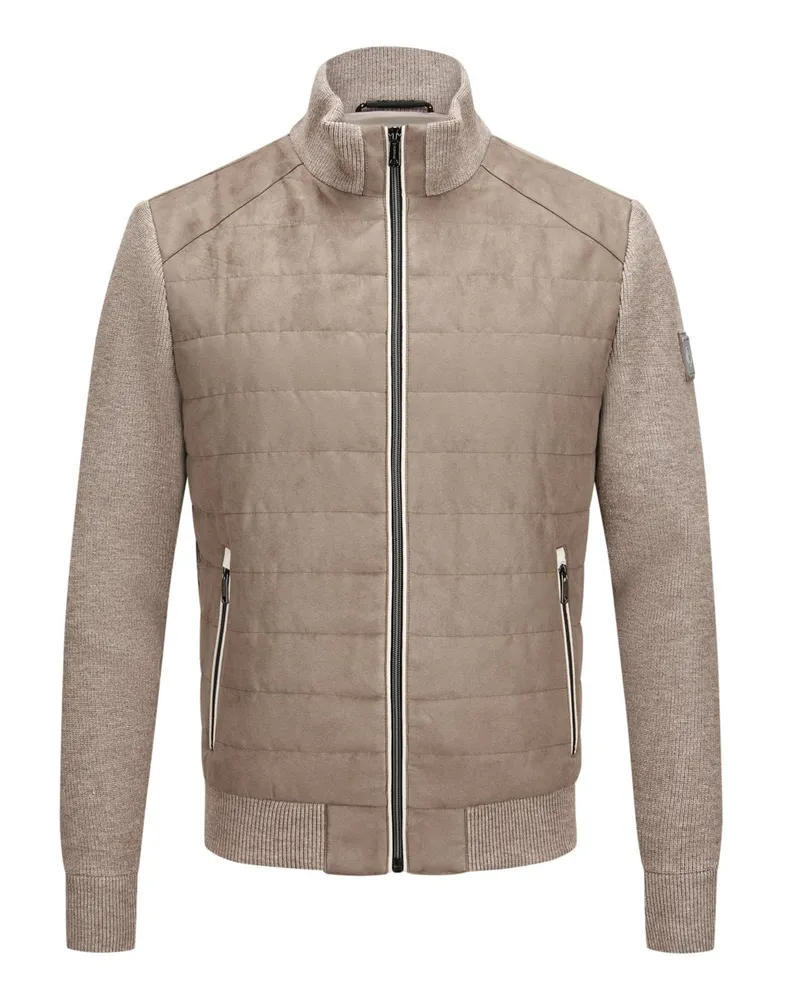 Milestone Gesteppter Microvelours-Blouson Stanley mit Sorona®-Isolation in Beige