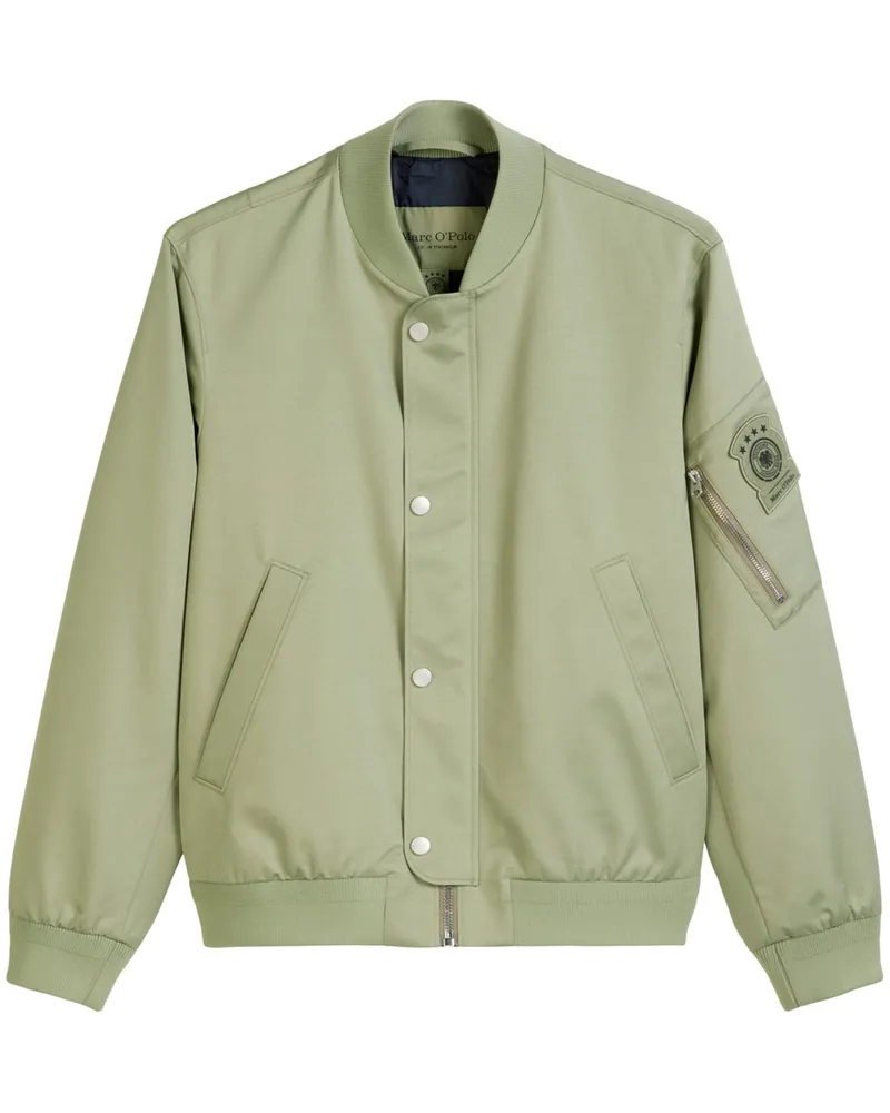 Marc O'Polo Fliegerjacke DFB Travel Collection aus wasserabweisendem Micro-Canvas in Grün
