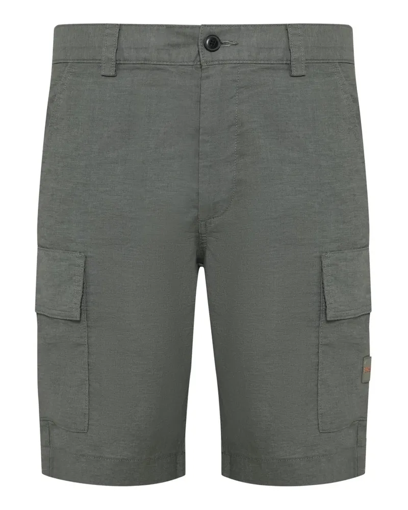 HUGO BOSS Cargo-Shorts aus einer Leinenmischung in Grün