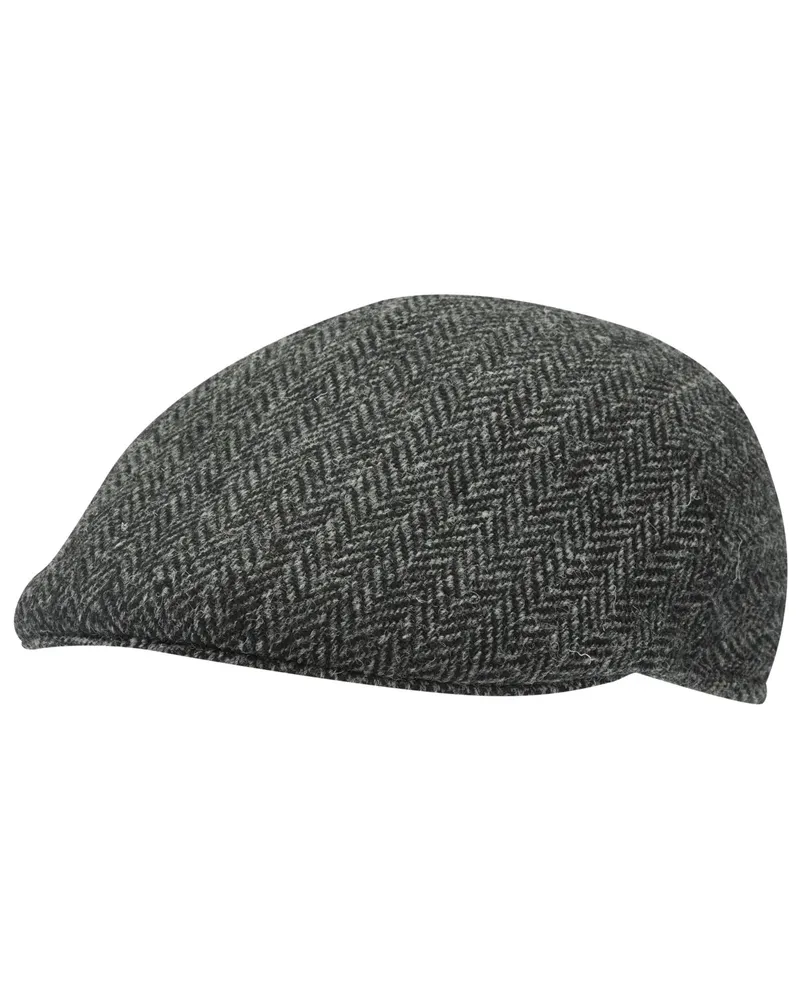 Wellington of Bilmore Harris-Tweed Schiebermütze Henry aus Schurwolle in Anthrazit