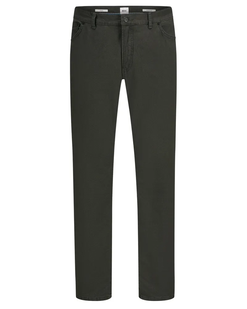 Brax 5-Pocket Hose Chuck im Wool-Look, Modern Fit in Dunkelgrün