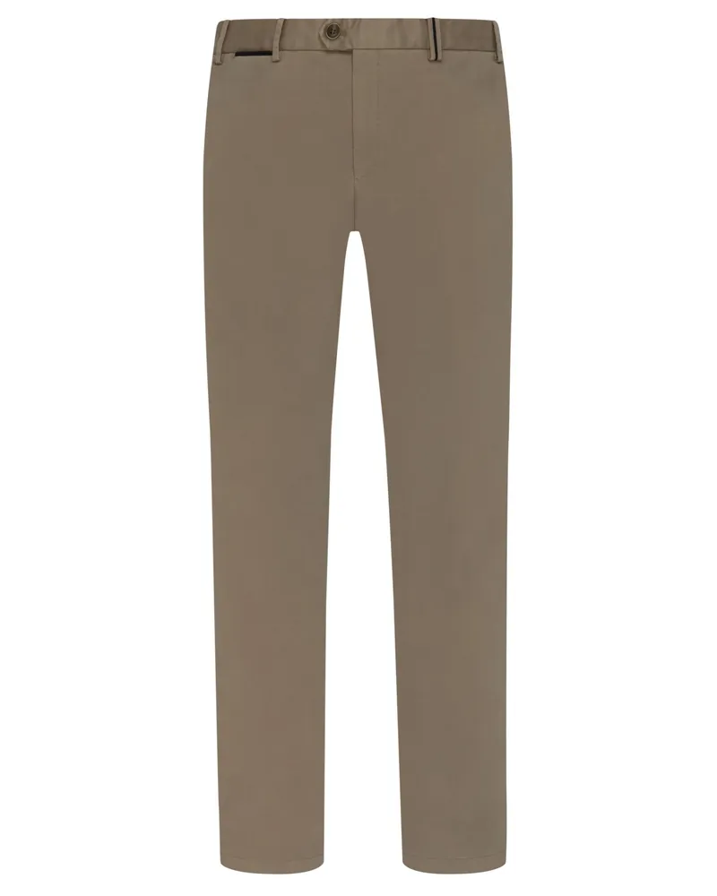 Hiltl Glatte Stretch-Chino Peaker, Regular Fit in Hellbraun