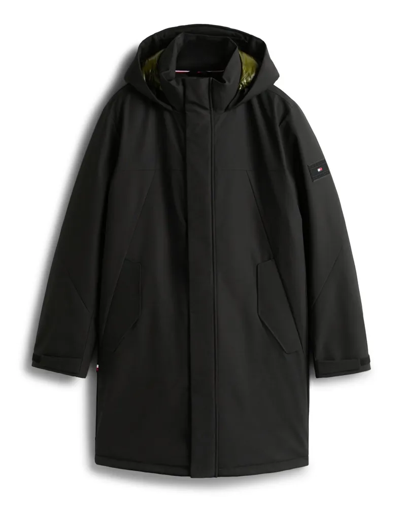 Tommy Hilfiger Wasserabweisender Thermo-Parka mit mattem Finish in Schwarz