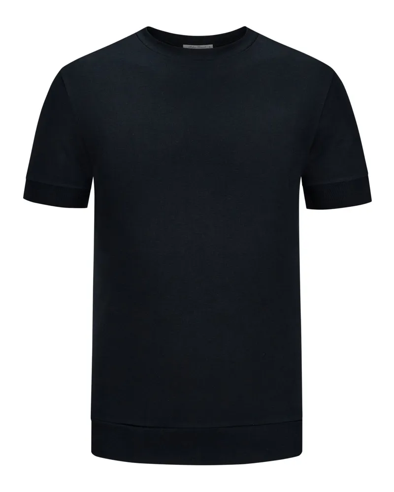 Stefan Brandt Glattes T-Shirt in Jersey-Qualität aus Pima-Baumwolle in Marine