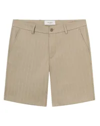 LES DEUX Shorts mit Fischgrad-Muster Beige