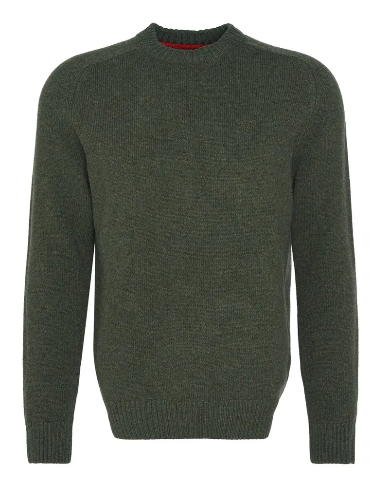 Barbour Softer Pullover Grangetown aus Wolle mit Raglanärmeln in Oliv