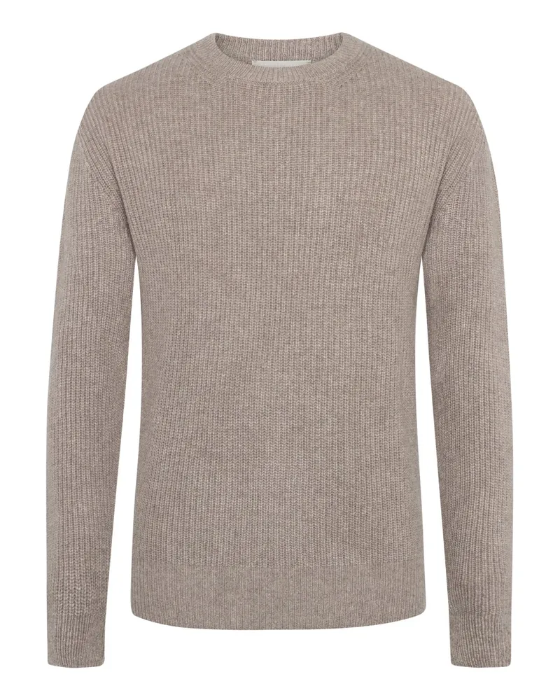 Daniele Fiesoli Weicher Kaschmirpullover mit Rundhalsausschnitt in Beige