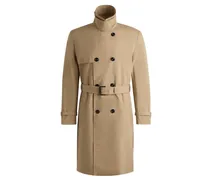 Zweireihiger Trenchcoat aus einem Baumwoll-Mix, Comfort Fit in