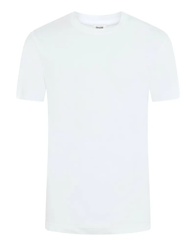 Drykorn Unifarbenes T-Shirt aus Baumwolle in Weiß