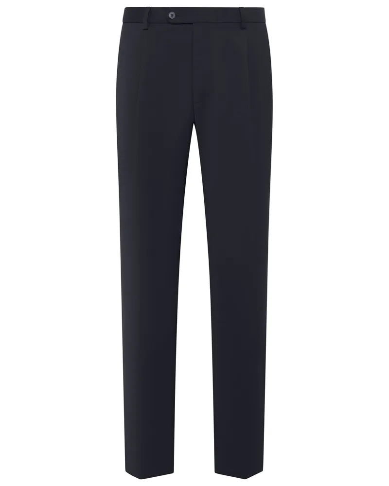 Digel Anzughose Bert aus einem elastischem Schurwoll-Mix, Modern Fit in Marine