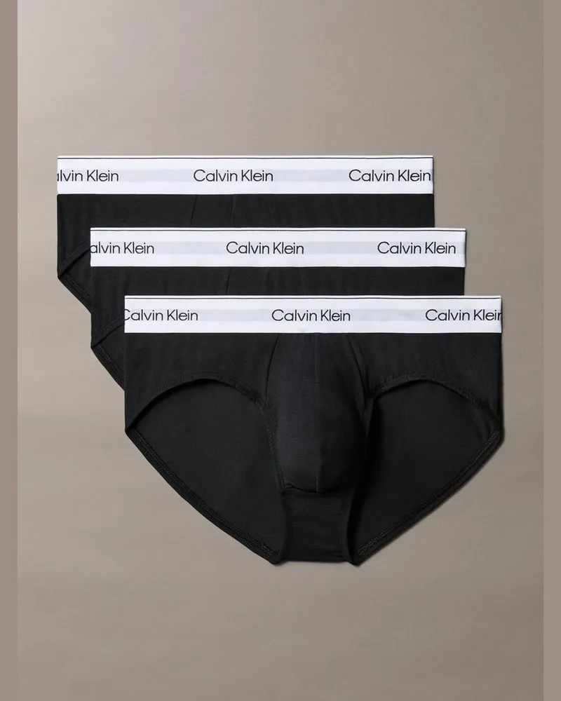 Calvin Klein 3er Pack Slips mit Stretchanteil in Schwarz