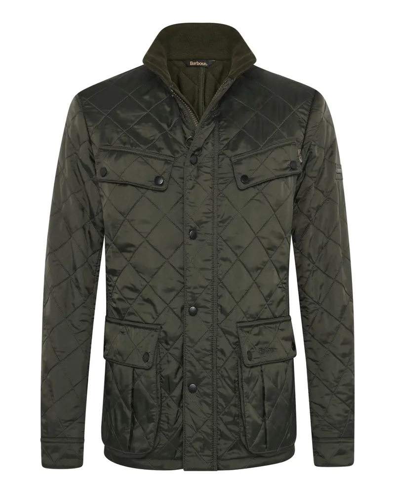 Barbour Leichte Steppjacke mit Stehkragen und softem Fleece-Futter in Oliv