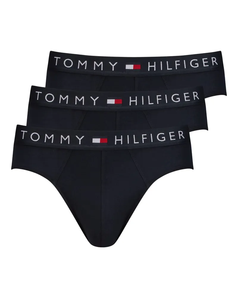 Tommy Hilfiger 3er Pack Slips mit elastischem Label-Bund in Marine