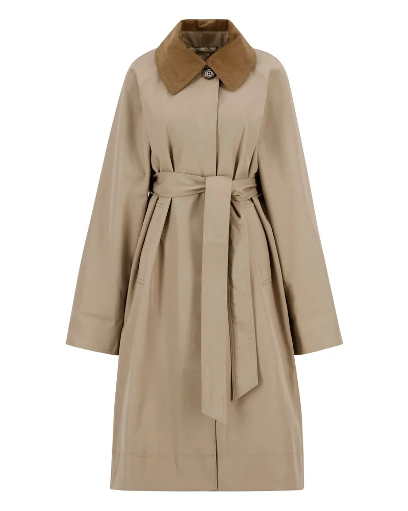 Barbour Wasserabweisender Trenchcoat mit Taillengurt und Cordkragen in Beige