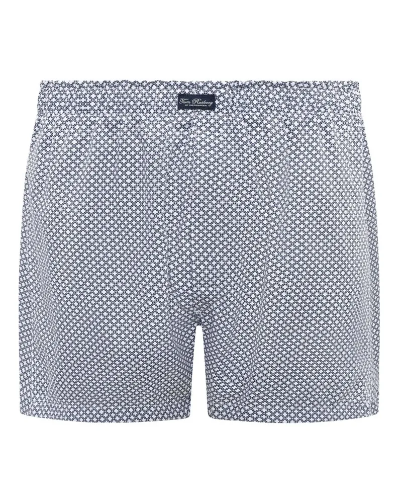 Tom Rusborg Boxershorts aus Baumwolle mit Kleinmuster in Marine
