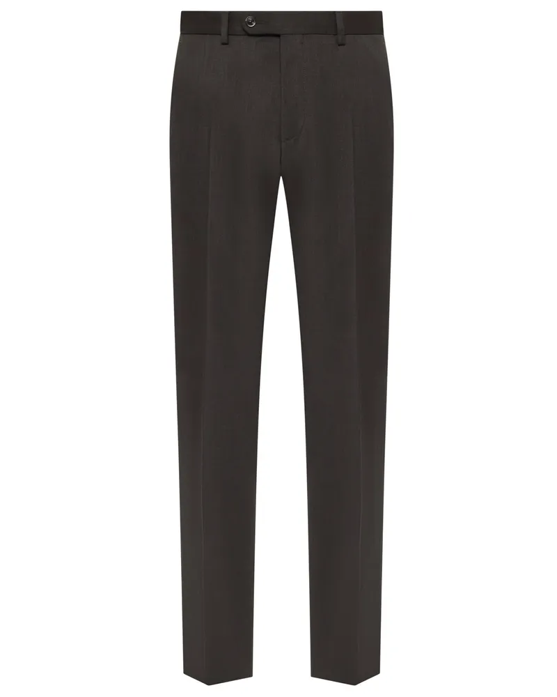 Digel Stretch-Anzughose Duncan aus Schurwolle ,Modern Fit in Dunkelbraun