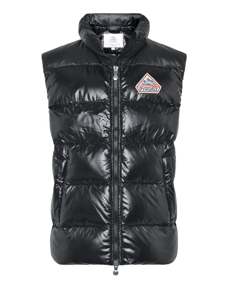 Pyrenex UNISEX-Leichtdaunenweste John mit Logo-Aufnäher in Schwarz