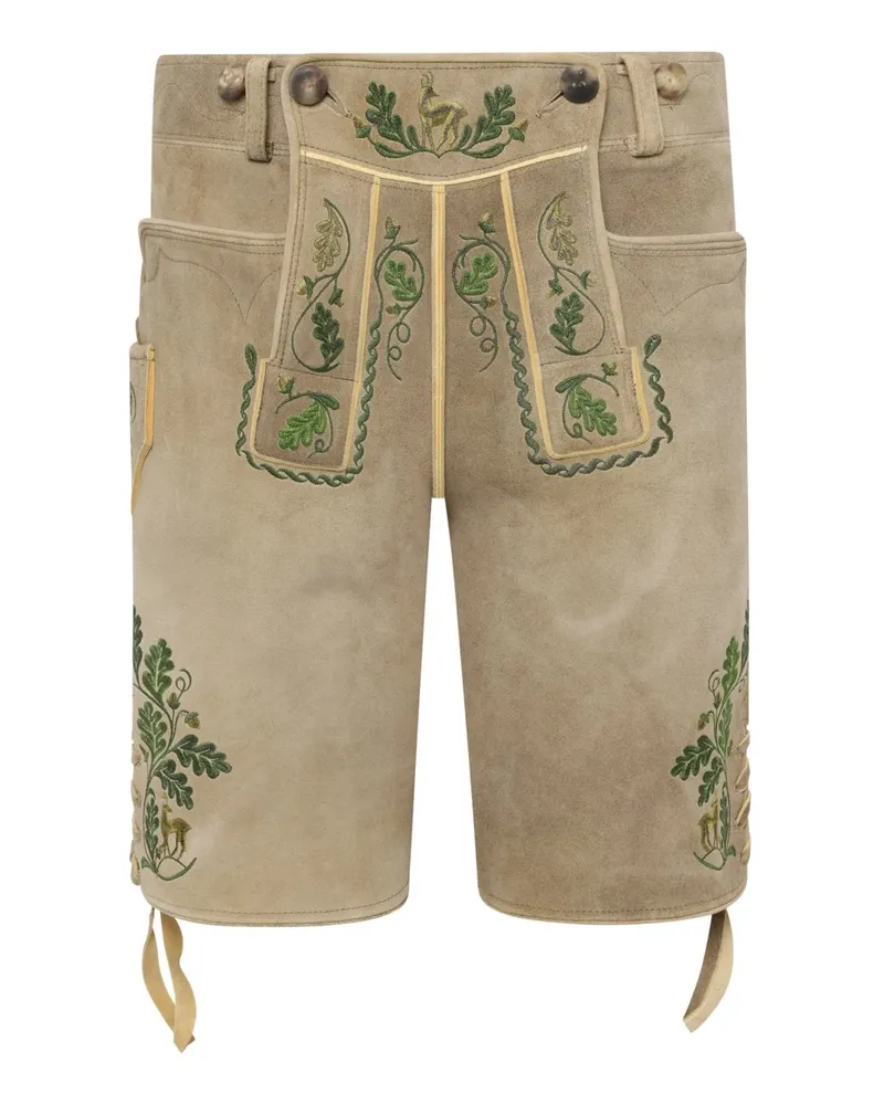 Meindl Traditionelle Trachtenlederhose aus edlem Hirschleder in Hellbraun