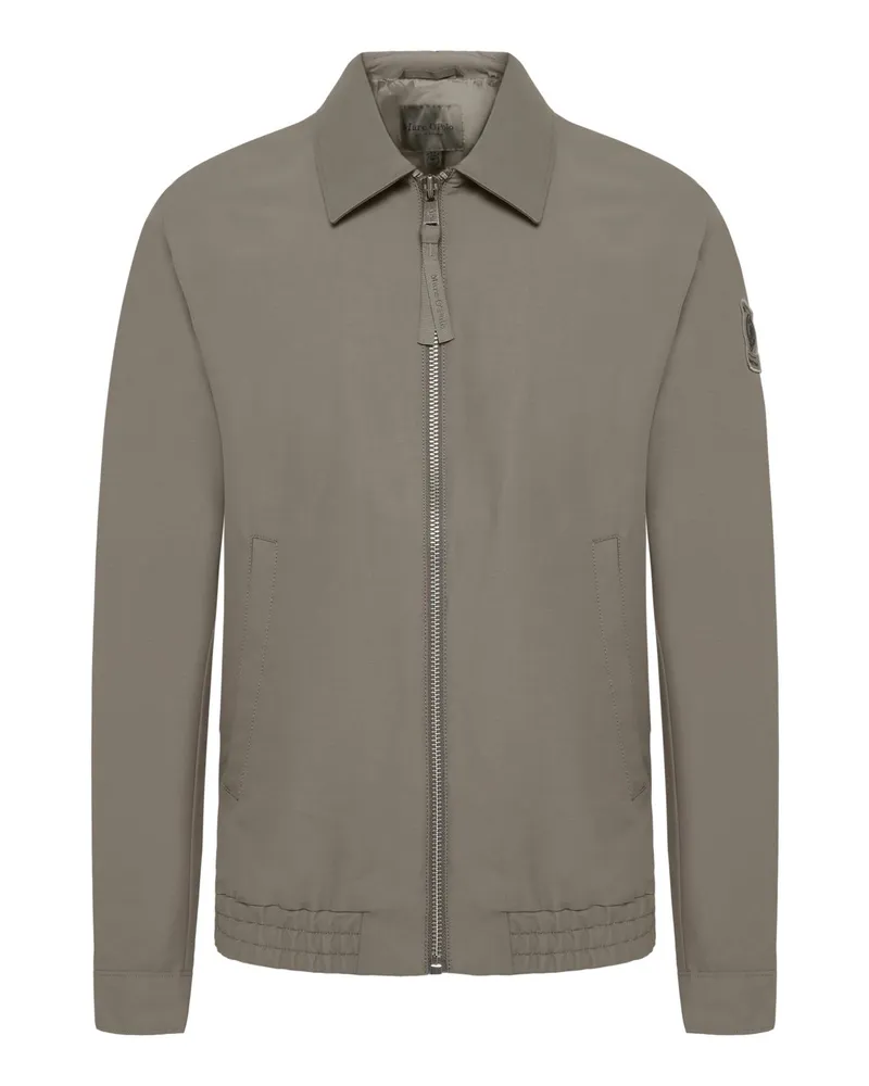 Marc O'Polo Leichte Jacke mit elastischen Abschlüssen und Umlegekragen in Khaki
