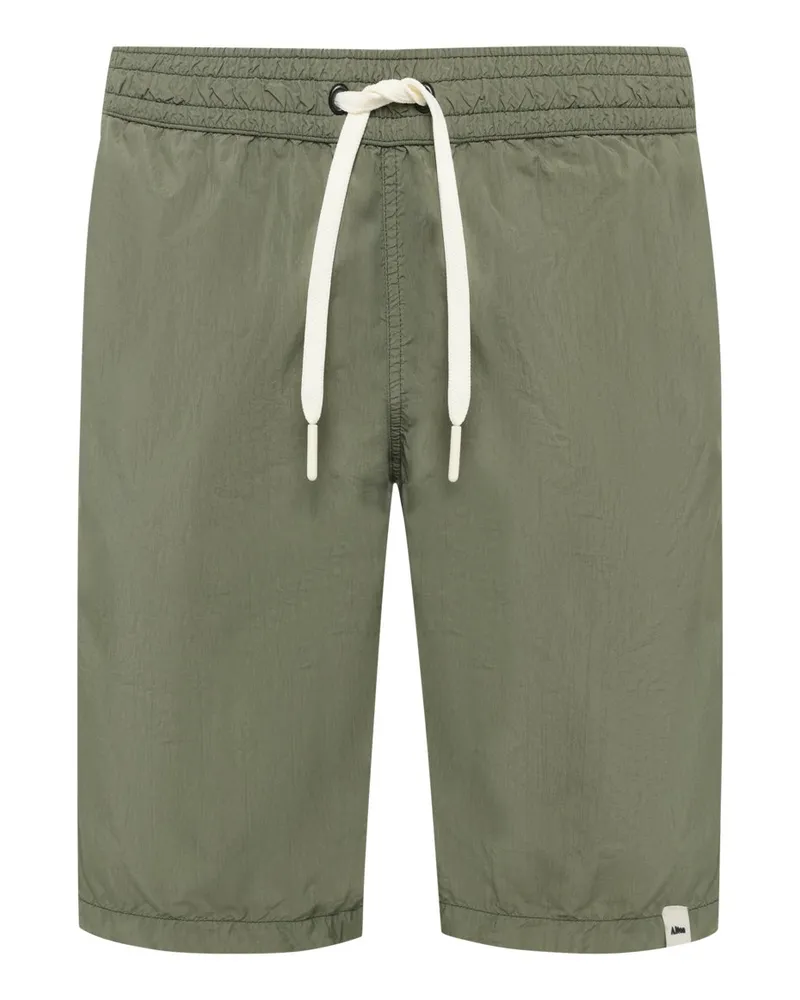 Altea Glatte Badeshorts mit elastischem Bund und Tunnelzug in Oliv