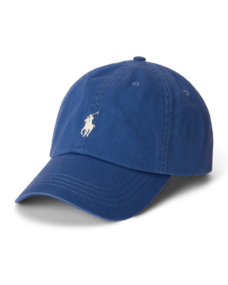 Ralph Lauren Cap aus Baumwoll-Twill mit Pony-Stickerei in Blau
