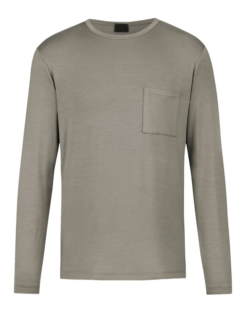 Mey Homewear-Jersey-Longsleeve aus Modal mit Stretch in Oliv