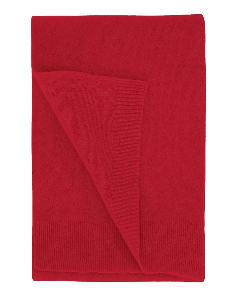 COLORFUL STANDARD Fransenloser Schal aus recycelter Merinowolle in Rot