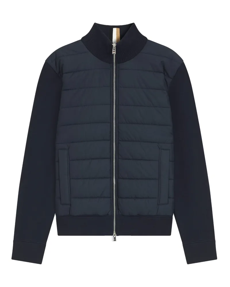 HUGO BOSS Hybrider Strickblouson mit gesteppter Front und synthetischer Füllung in Marine