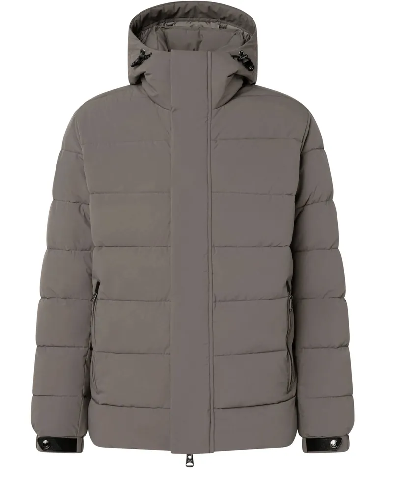 JOOP! Puffer-Steppjacke in Stretch-Qualität mit Kapuze, Regular Fit in Beige