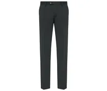 Stoffhose aus Schurwolle mit Bügelfalte, Slim Fit in