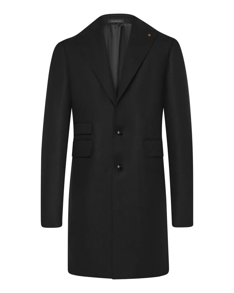 Sartoria Latorre Kurzmantel aus einem Wollmix mit Reverskragen in Schwarz