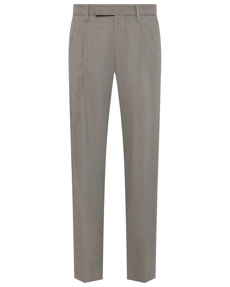 Marc O'Polo Businesshose mit Bund- und Bügelfalte, Relaxed Fit in Beige