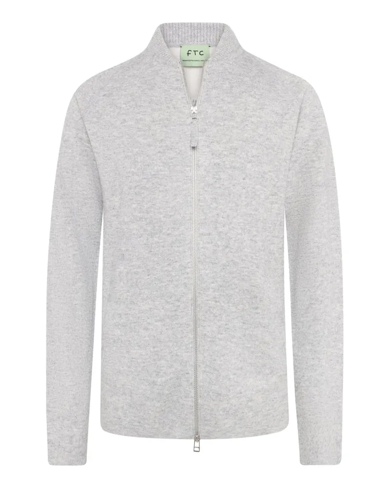 FTC Cashmere Doublefacce Blouson mit Zip im Bomber-Style mit Kaschmiranteil in Hellgrau