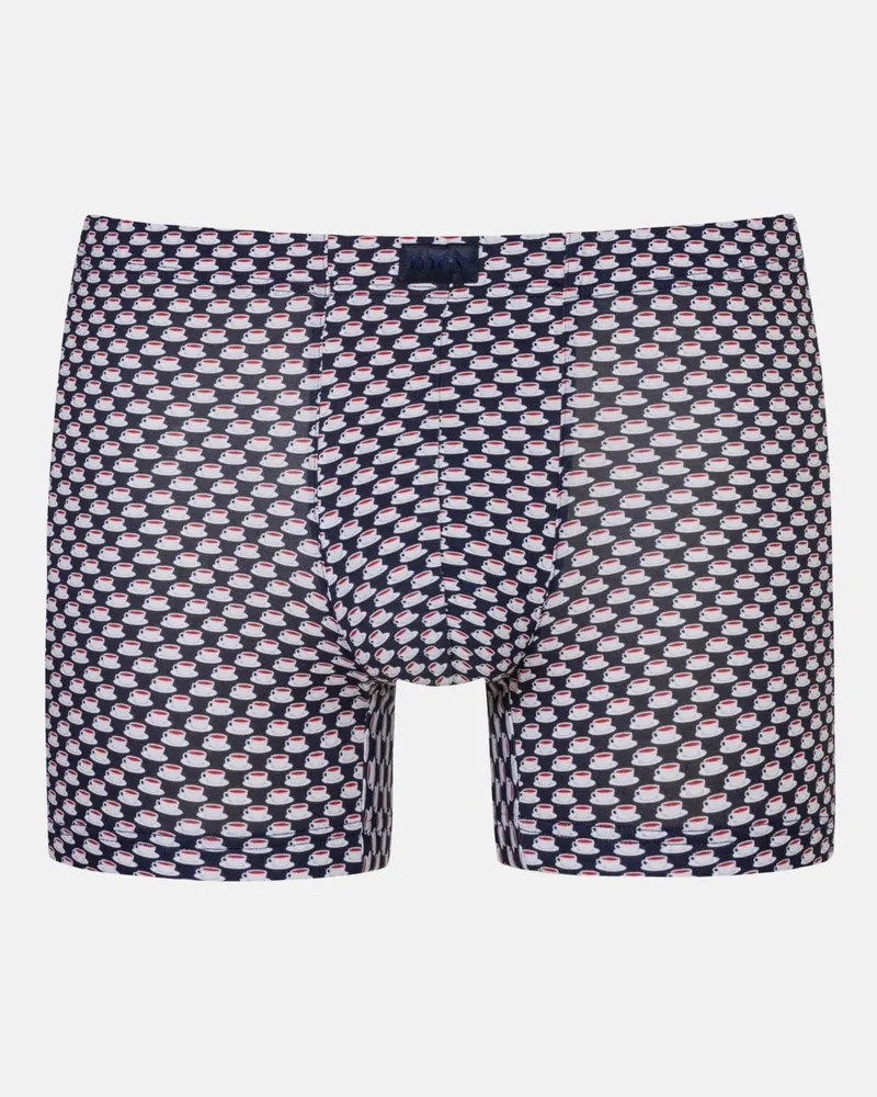 Mey Boxer-Briefs aus Modal mit Stretch und Espresso-Motiven in Blau