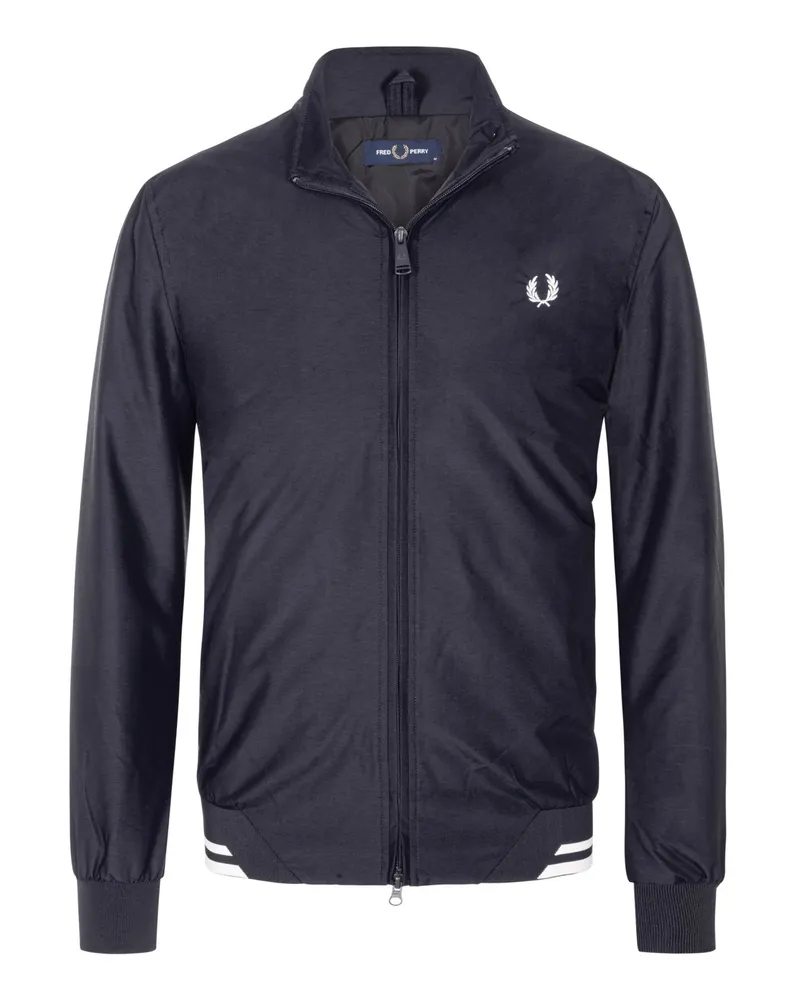 Fred Perry Klassischer Blouson mit Zip und Logo-Stickerei in Marine
