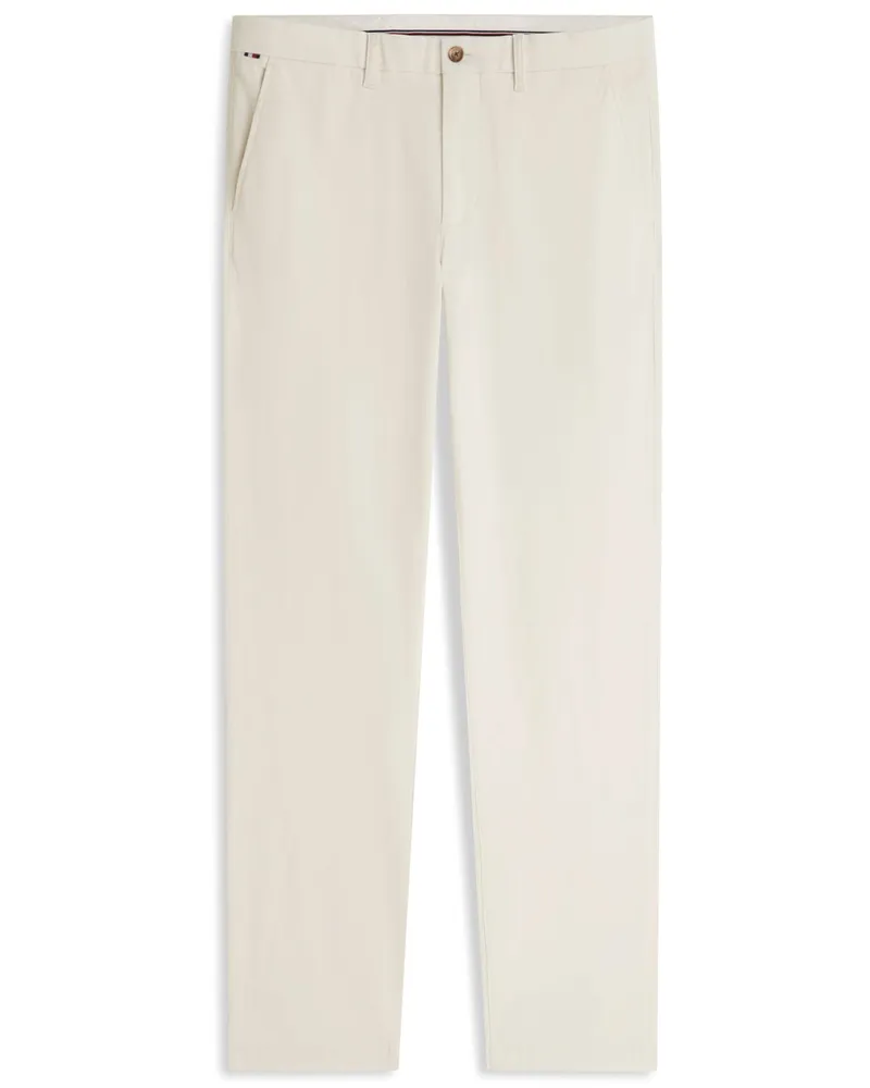 Tommy Hilfiger Chino Bleecker mit Stretch und feinem Muster, Slim Fit in Offwhite