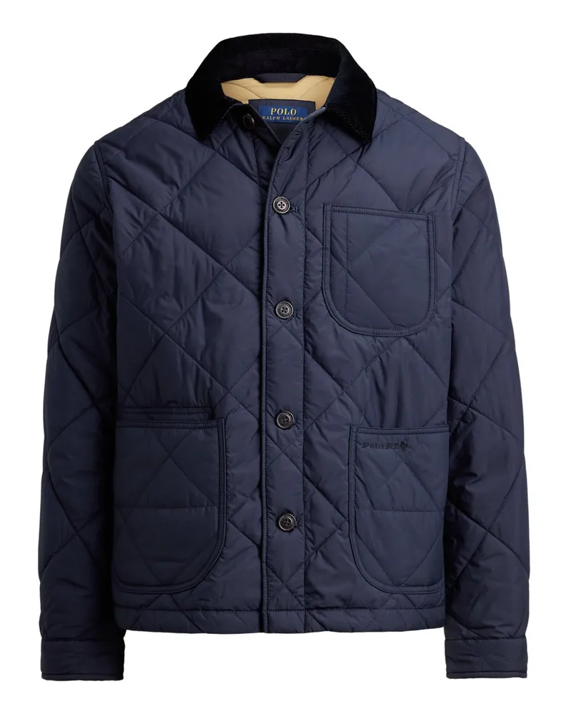 Ralph Lauren Steppjacke mit Cordkragen und recycelter Wattierung in Marine