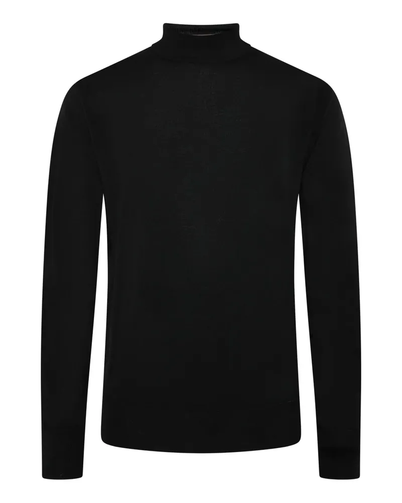 Filippo de Laurentiis Rollkragenpullover aus edler Merinowolle in Schwarz
