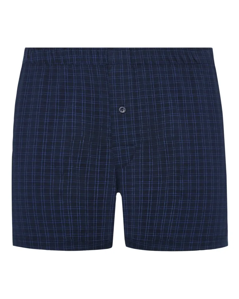 Schiesser Glatte Boxershorts mit bequemem Bund und Eingriff in Marine