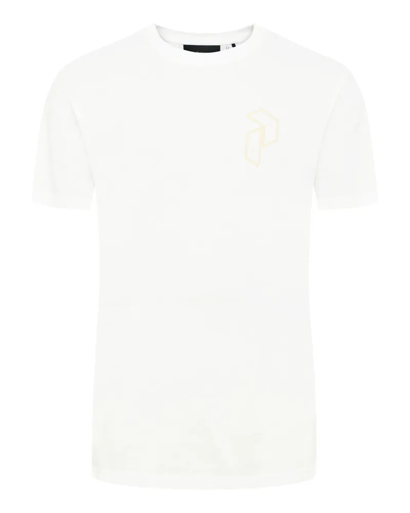 Peak Performance T-Shirt aus weicher Baumwolle mit Rücken-Print in Weiß
