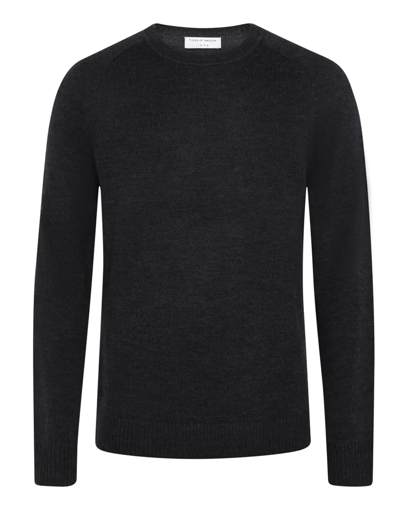 Tiger of Sweden Pullover aus Merinowolle mit O-Neck in Anthrazit